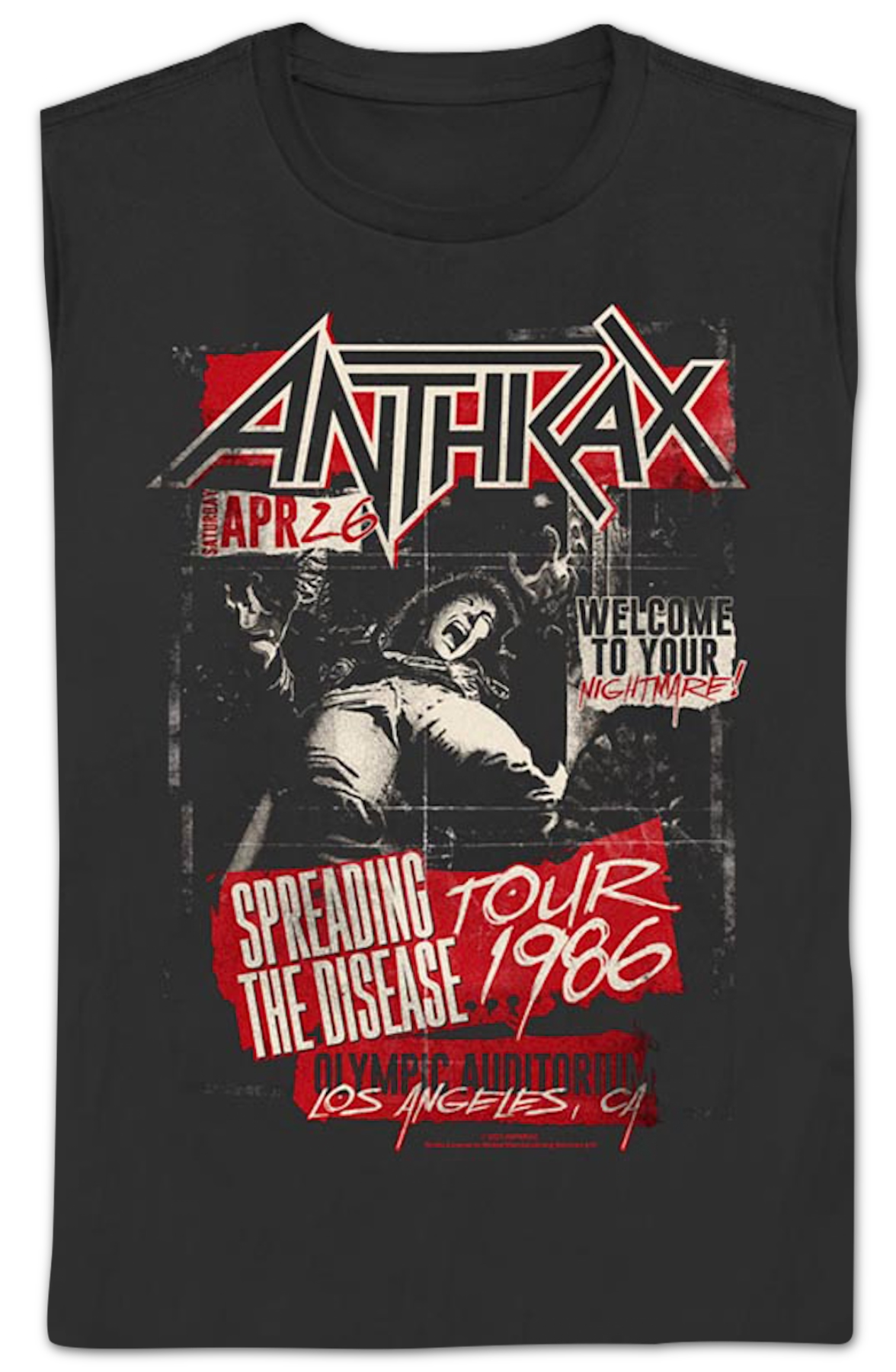 Womens Spreading The Disease Tour 1986 Anthrax Shirt product image 2