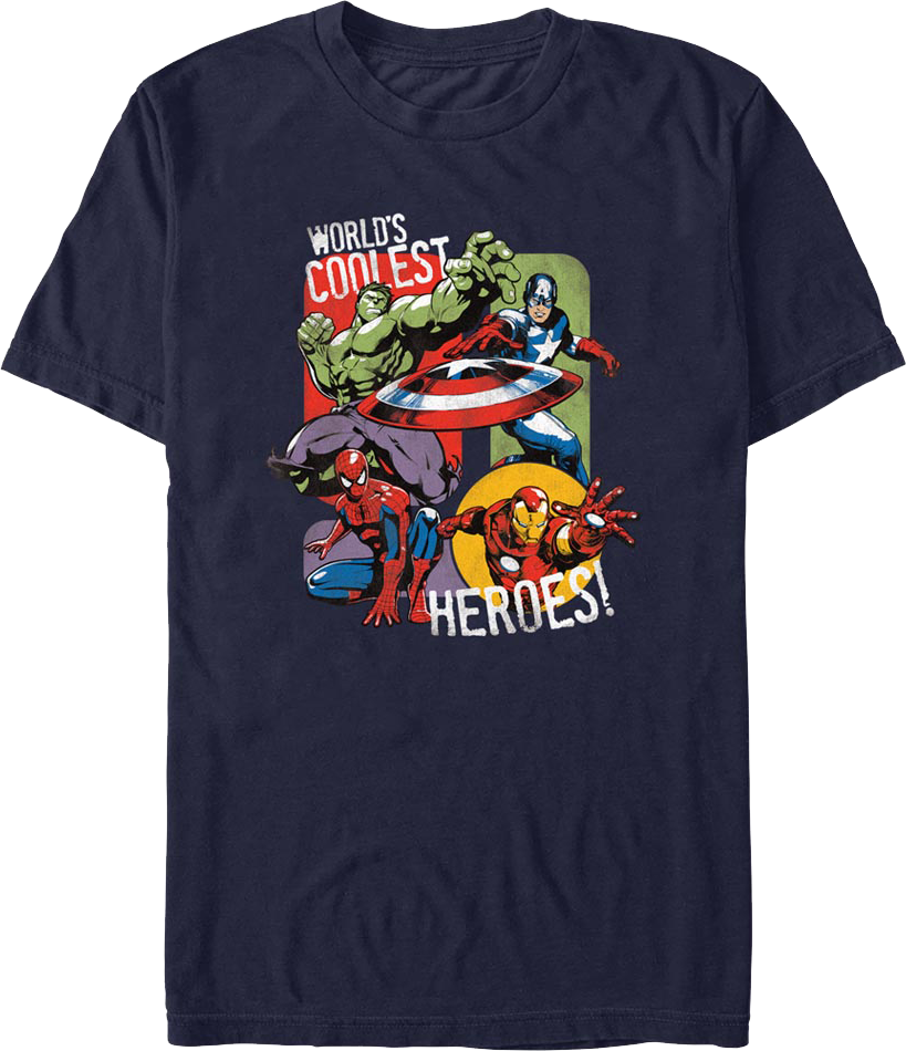 World's Coolest Heroes Marvel Comics T-Shirt product image 1