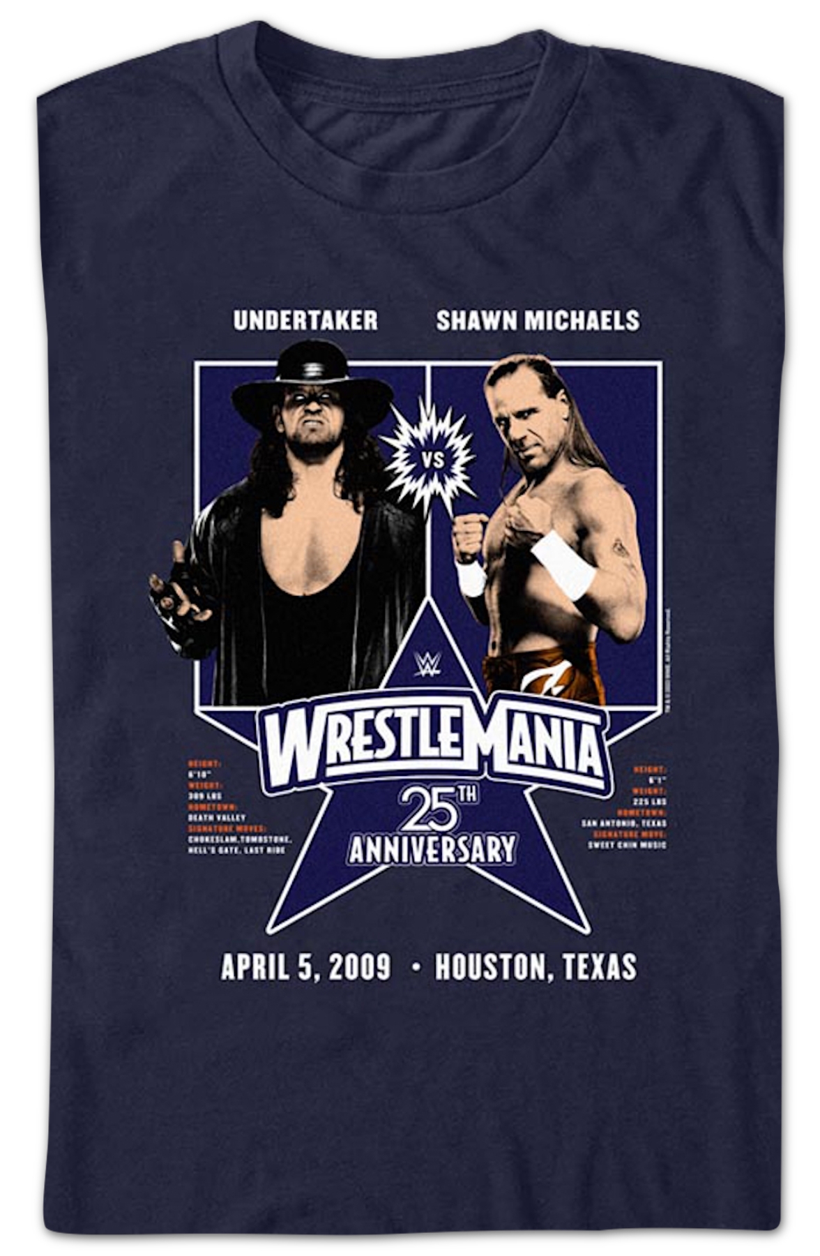 WrestleMania 25 Undertaker vs. Shawn Michaels T-Shirt product image 2