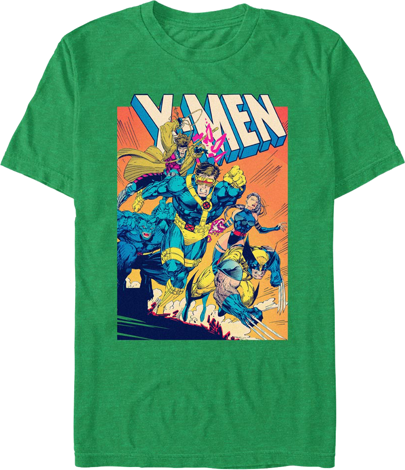 X-Men Cover Shot Marvel Comics T-Shirt product image 1