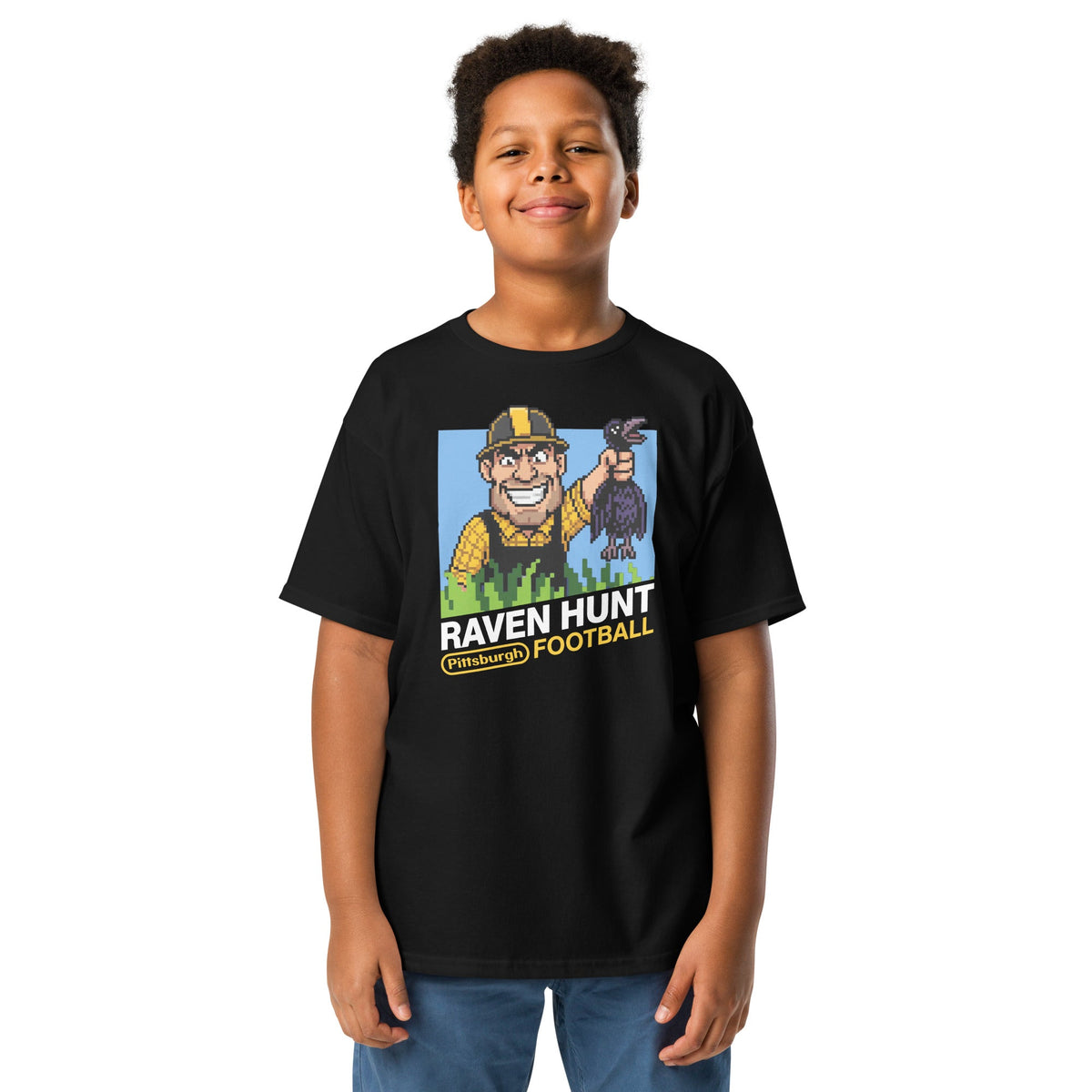 Raven Hunt Retro Game Art | Kids Tee product image 1